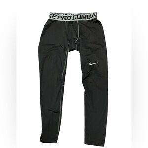 Nike Men’s  Pro Combat Compression Dri Fit Pants Black Size Large